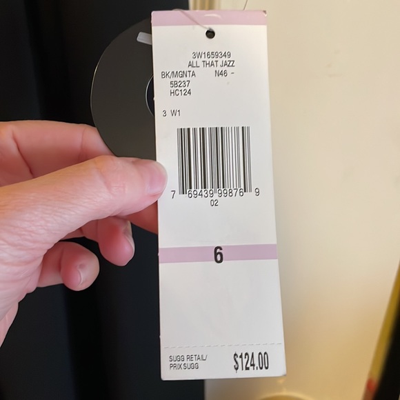 NWT Nine West Black & Pink Midi Dress. Size 6. - Picture 3 of 12